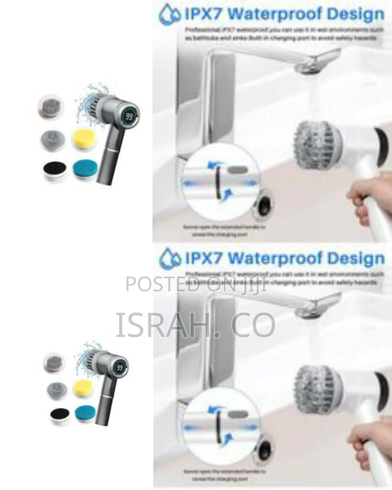 5-in-1 Electric Spinning Cleaning Brush Set - Multicolor