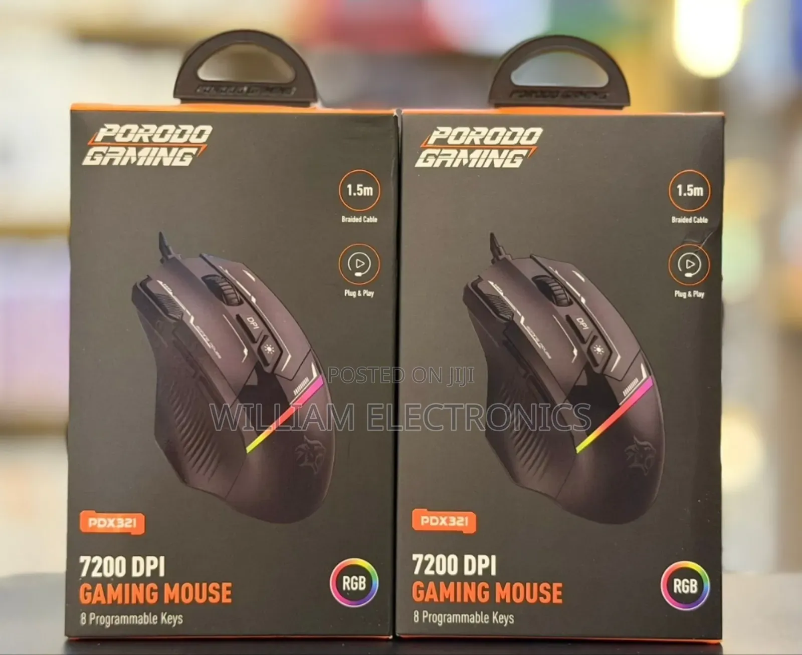 Porodo Gaming 8d RGB Wired Mouse