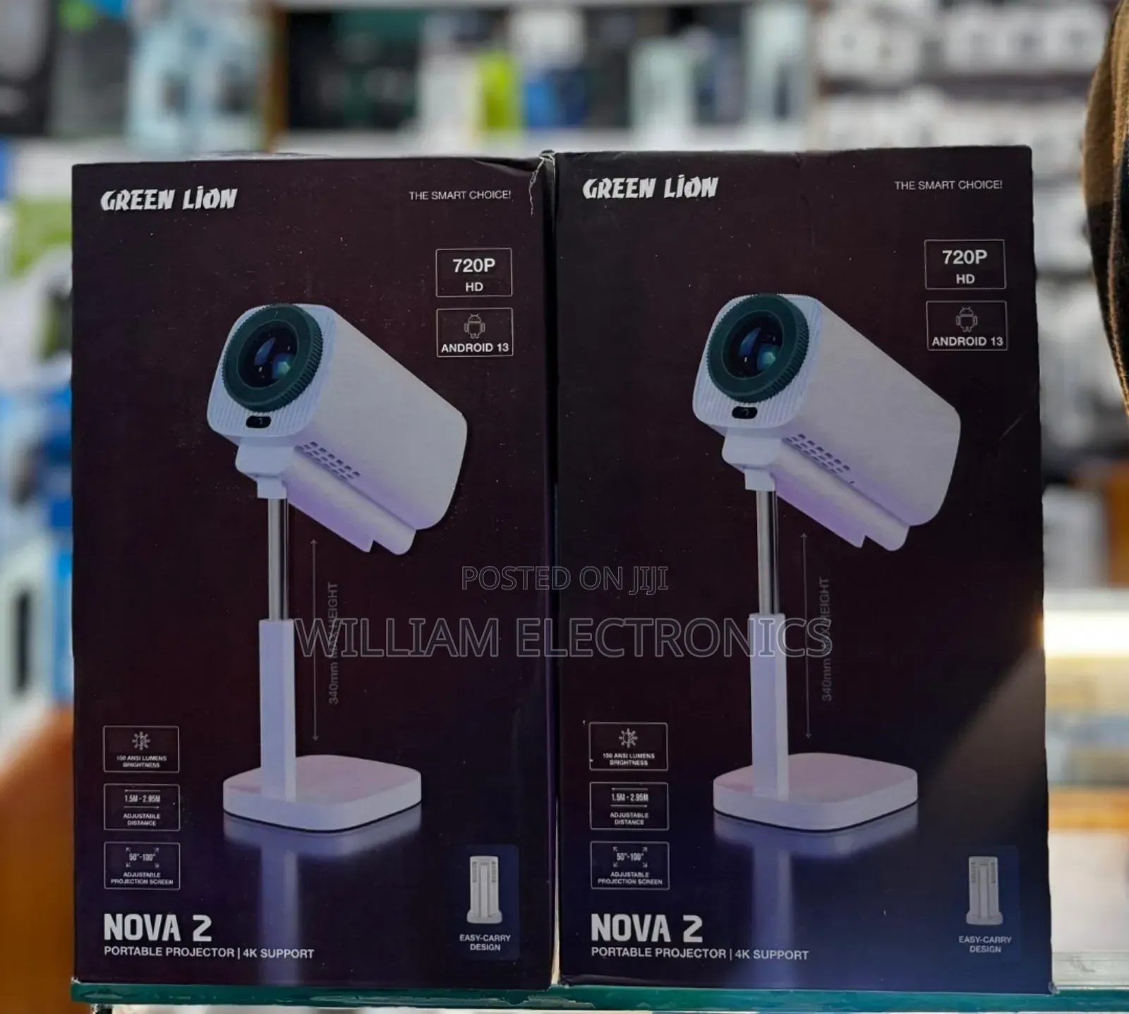 Greenlion Nova 2 Portable Projector With Support