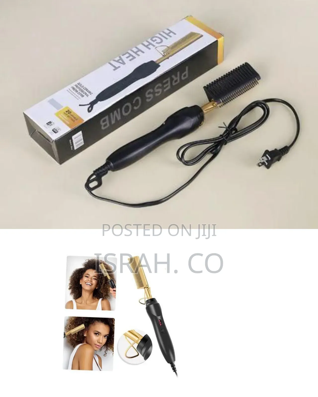 Gold Ceramic Professional Press Comb