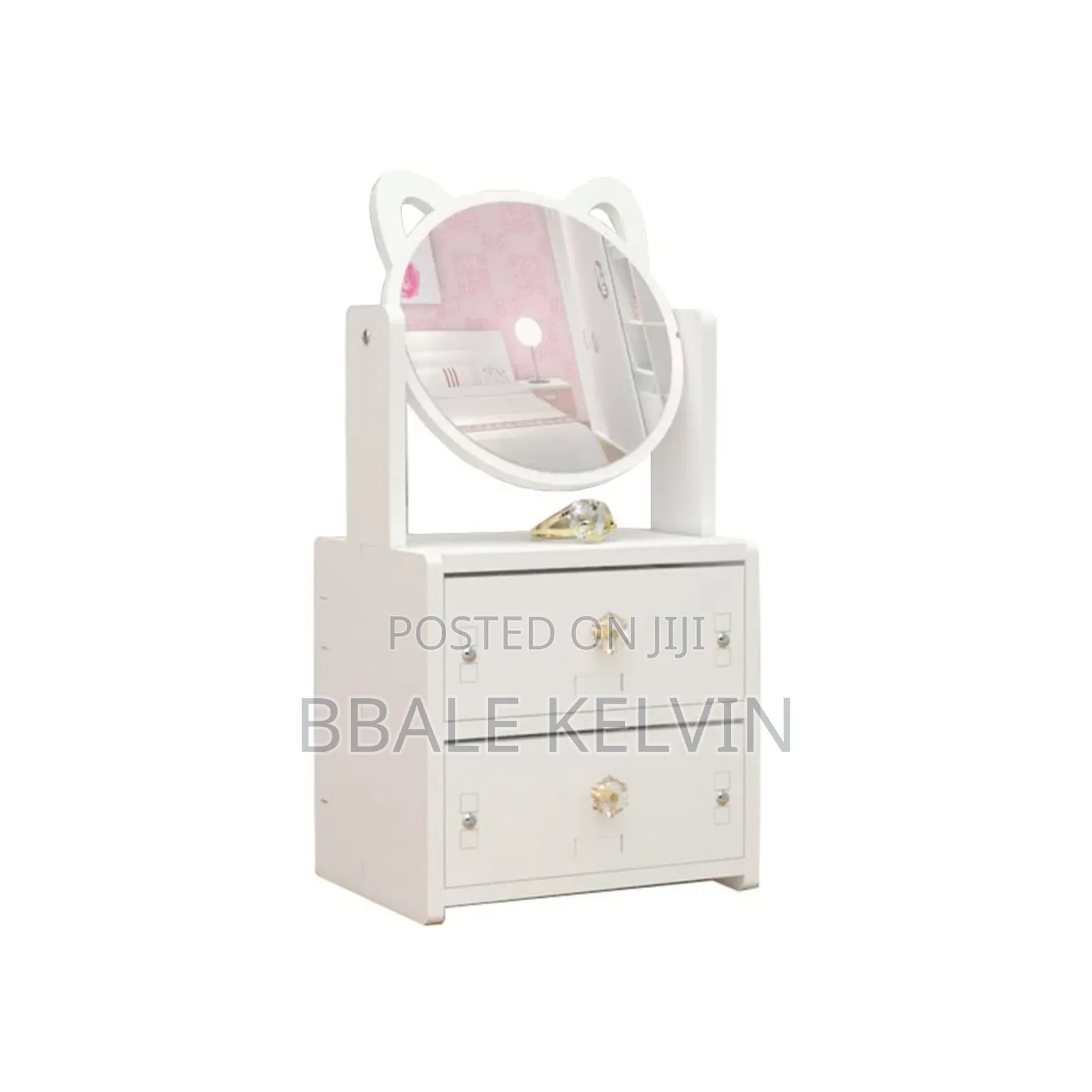 Portable White Cosmetic Organizer, Make-Up Organizer With Cabinet