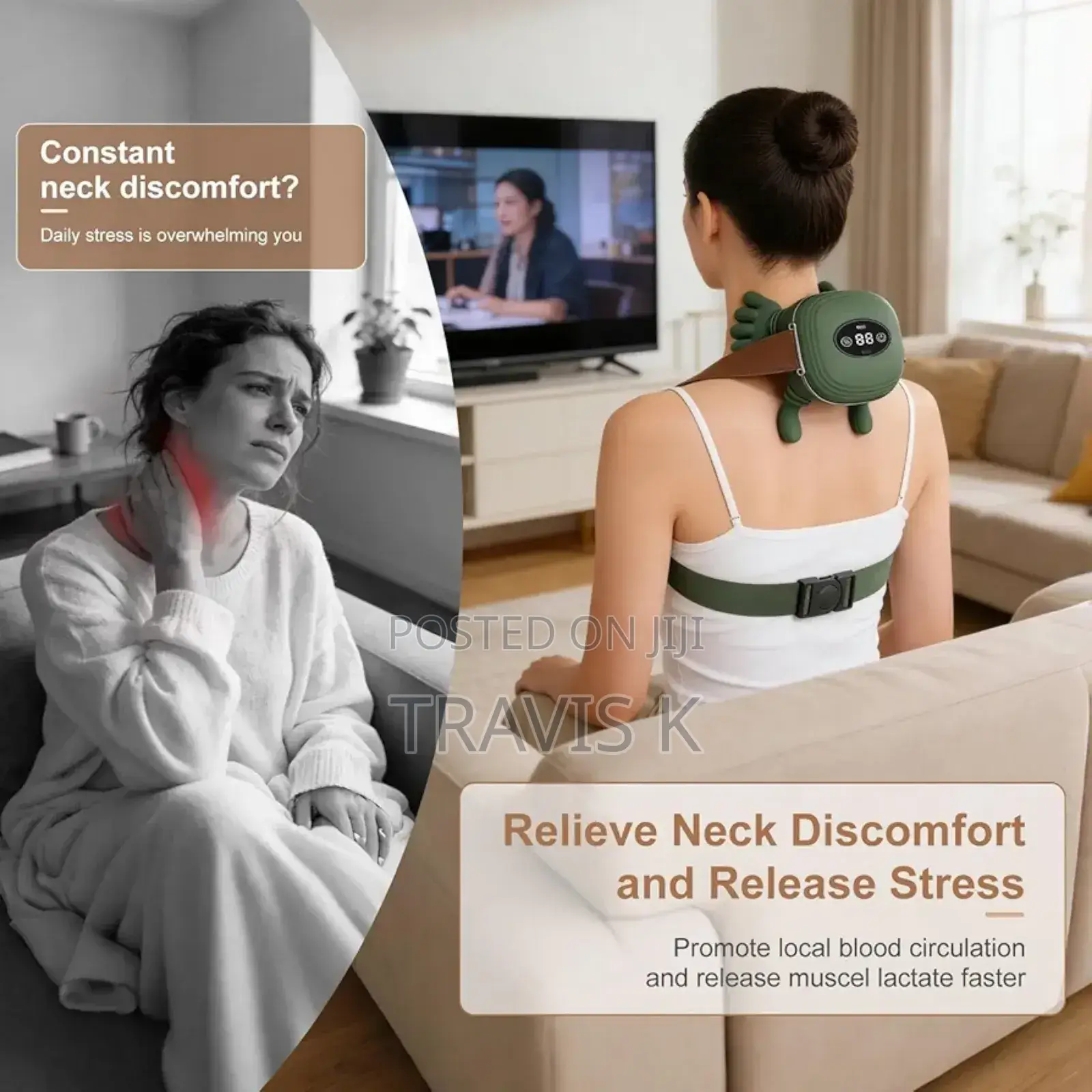 Neck and Shoulder Massager With Led Display