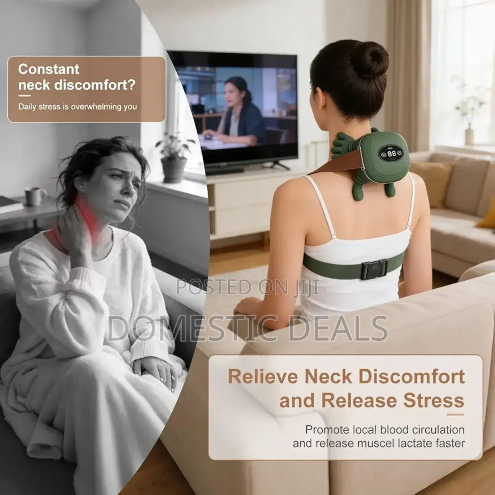 Neck and Shoulder Massager With Led Display