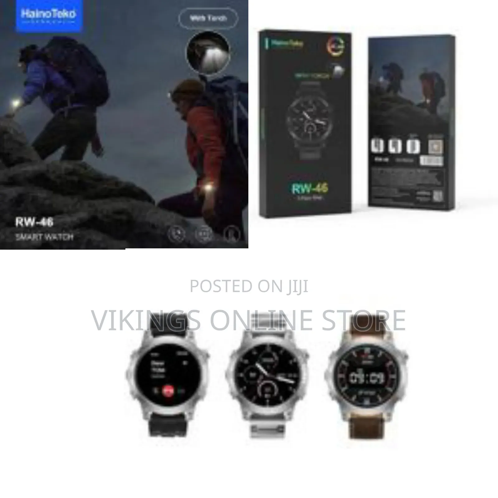 Haino Teko 1 Piece of Rw- 46 Men Smart Watch With 3 Pairs Straps Hd