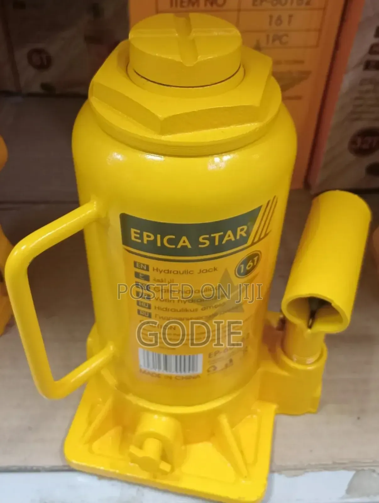 Epica Star Heavy-Duty 16-Ton Hydraulic Bottle Jack for Lifting Vehicle