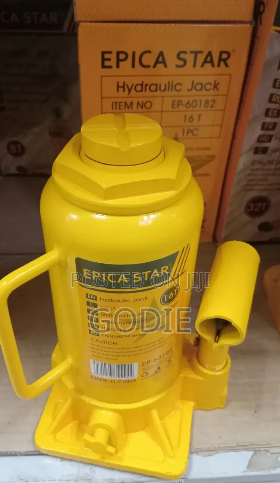 Epica Star Heavy-Duty 16-Ton Hydraulic Bottle Jack for Lifting Vehicle