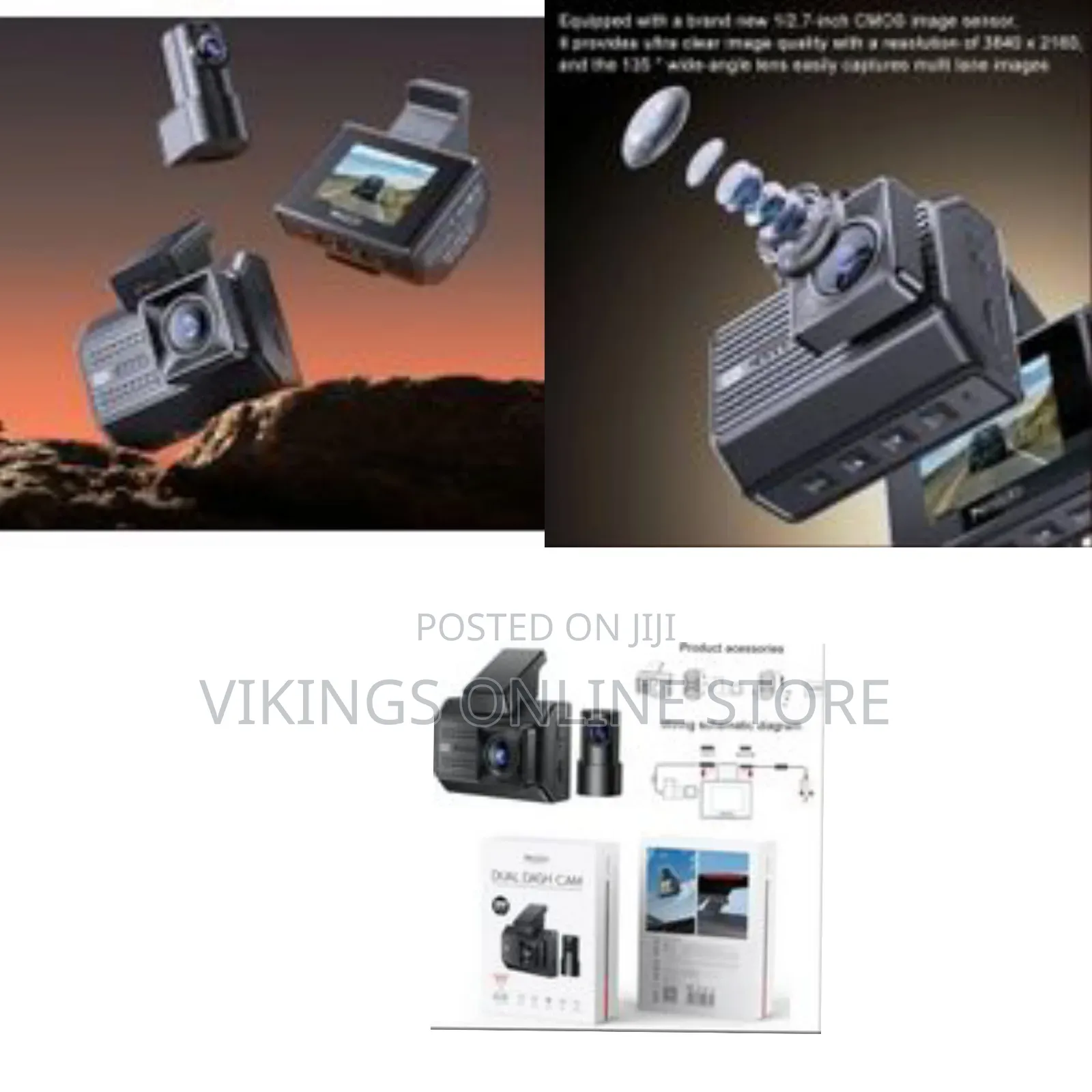 Yesido Km15 Big Display Front Rear Dual Recording Vibration Trigger