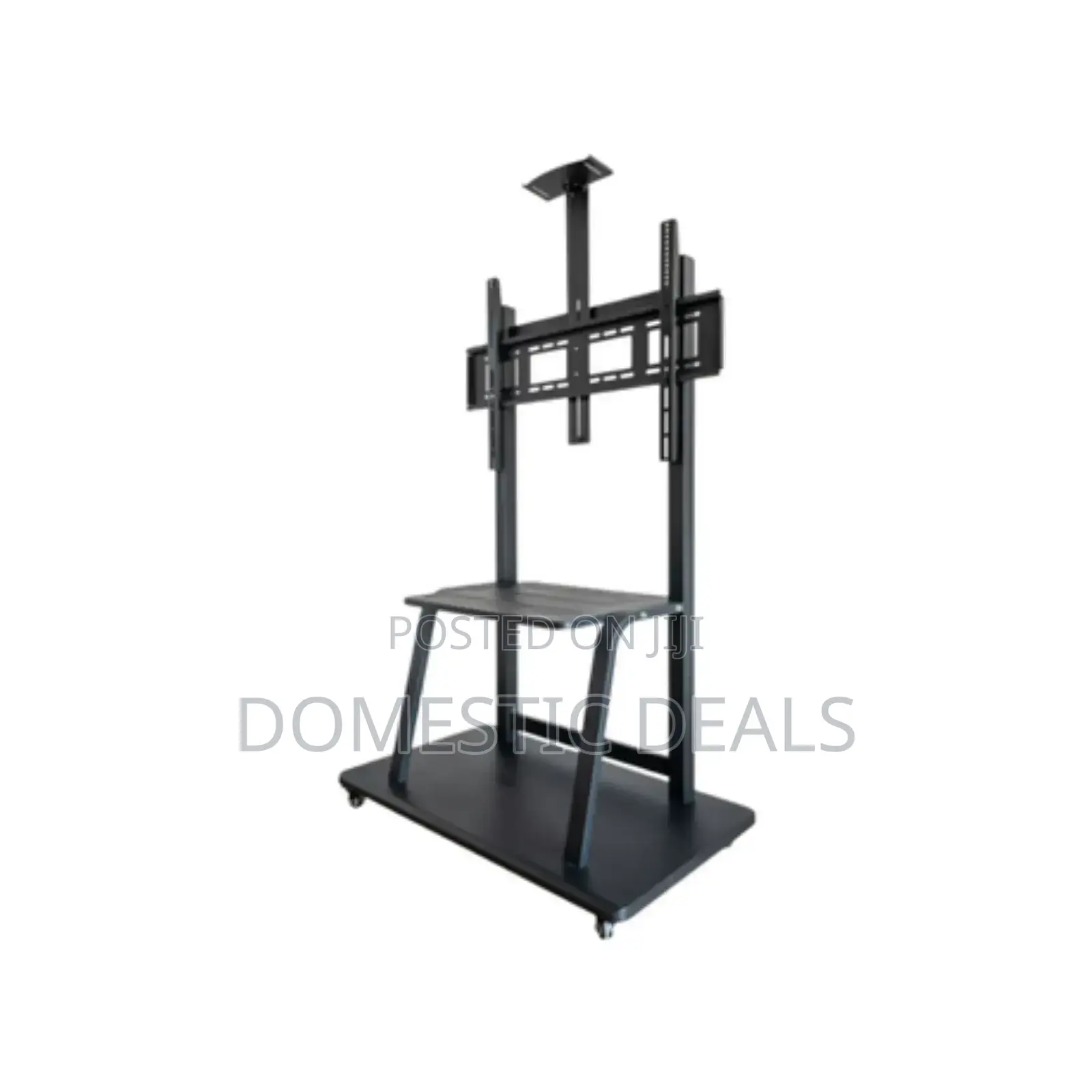 60''- 100'' Mobile Tv Stand With Wheels and Adjustable Tilt Mount