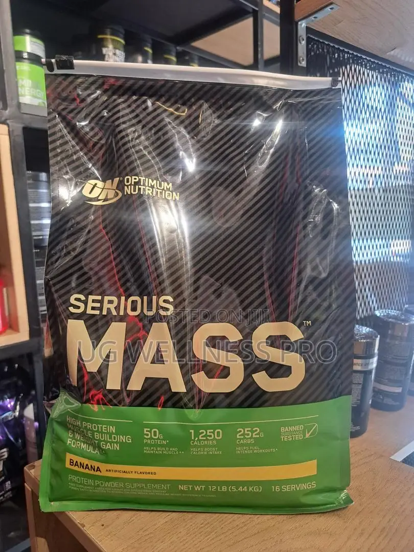 Massive Gains Serious Size Mass Gainer, Banana, 16 Servings