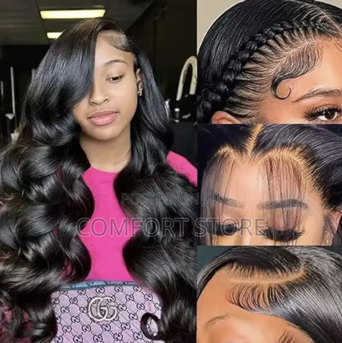 13*4 Body Wig 30 Inch Black Human Hair Wigs