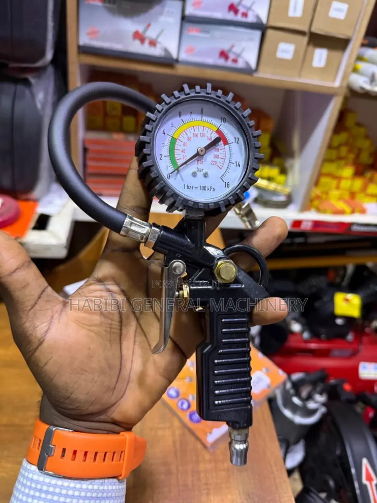 Quick Connect/Heavy Duty Air Chuck Comprssor Tire Inflator Gauge