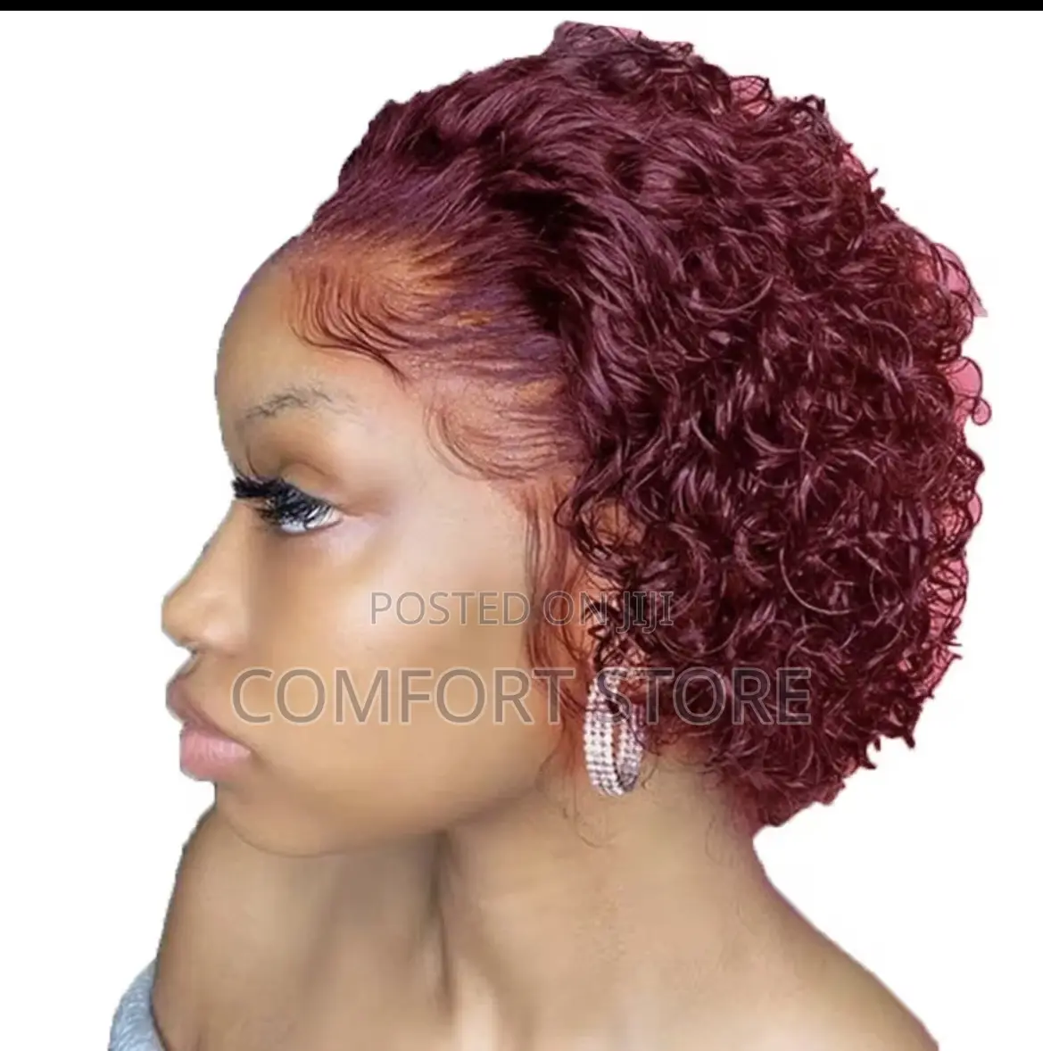 13*4 Pixie Curly Maroon