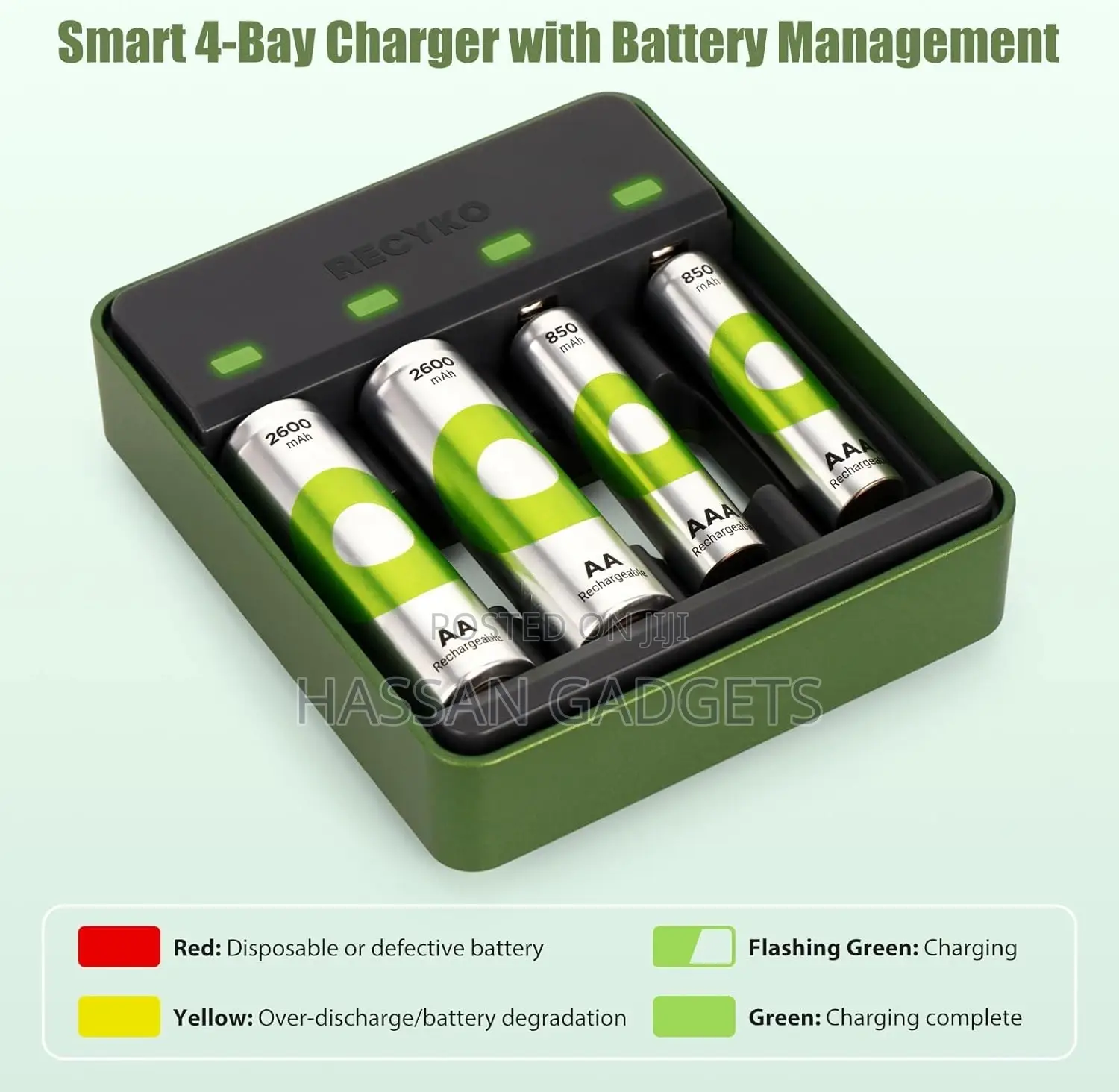 Aa Aaa Battery Charger,4 Charger For Nickel Metal Hydride Rechargeable
