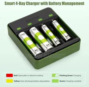 Aa Aaa Battery Charger,4 Charger For Nickel Metal Hydride Rechargeable