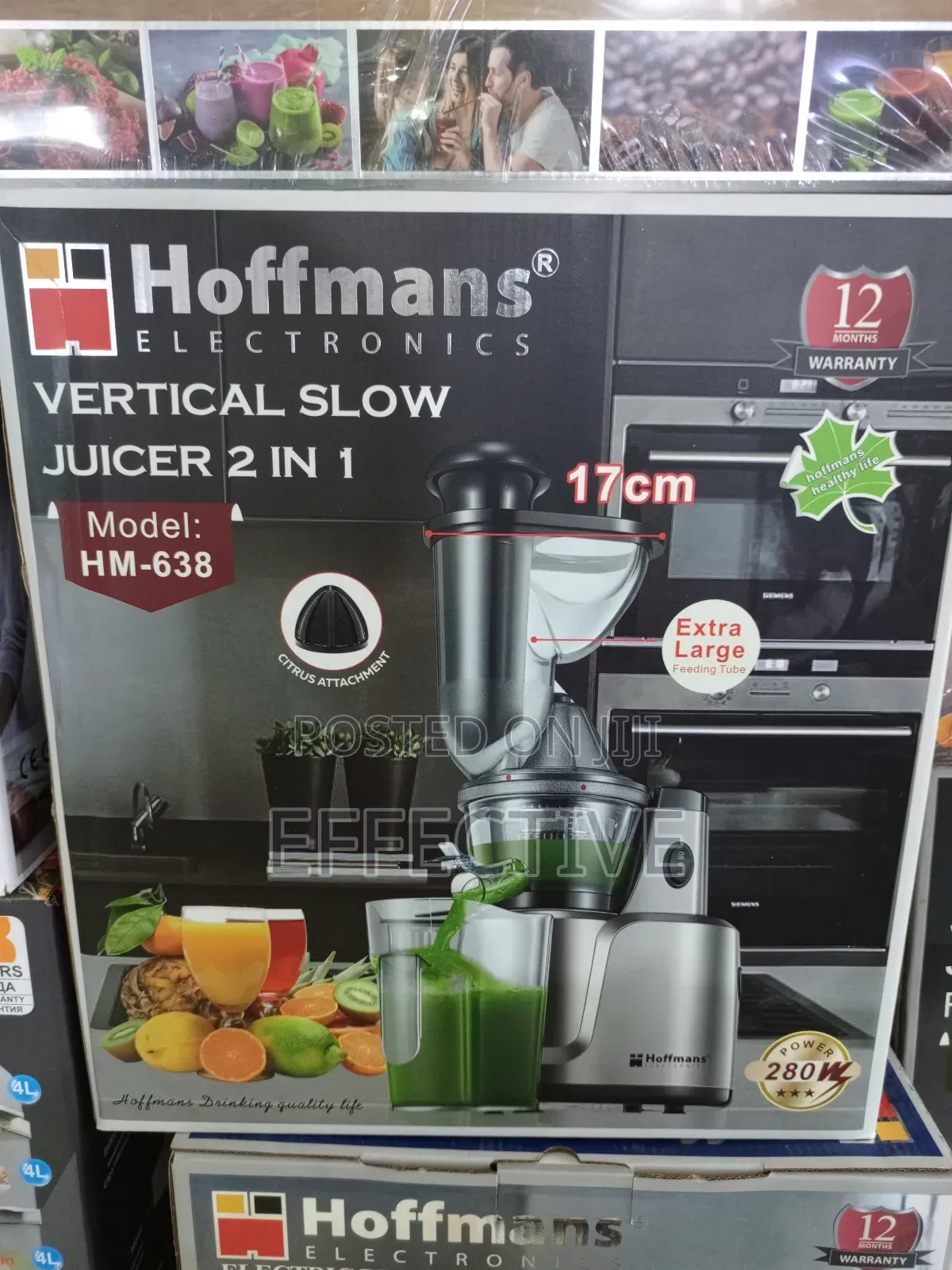 Hoffmans 2-in-1 Vertical Slow Juicer.