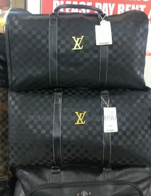 Lv Leather Duffle Weekender Overnight Tote Travel Bag - Handbag