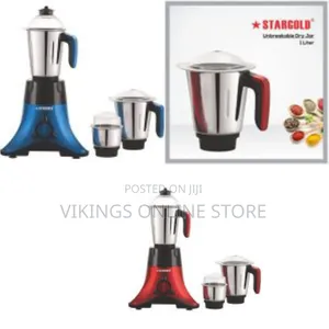 Zaiba Stainless Steel 3in1 Jet 3 Jars Mixer Grinder Blender 1.5l 550w