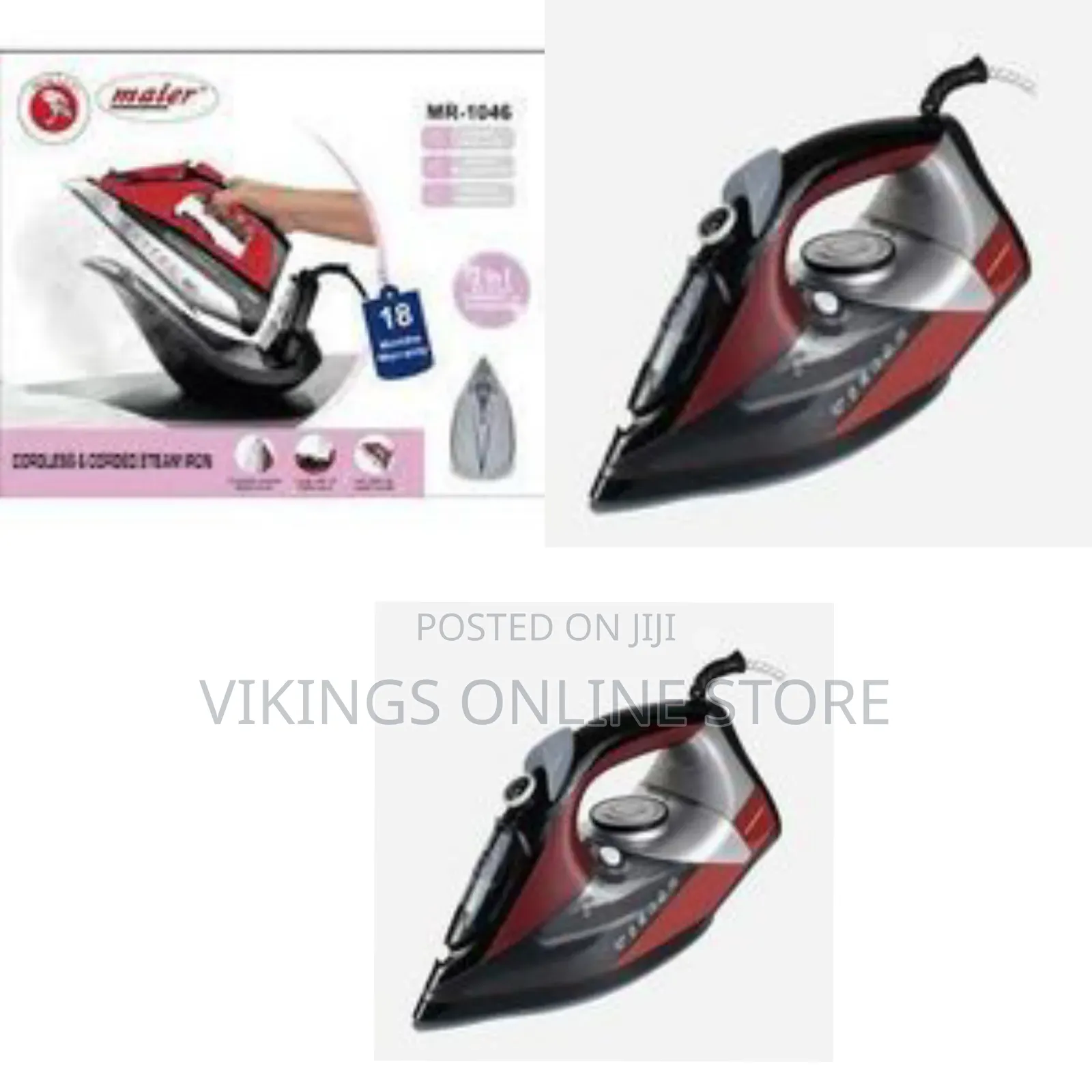 Maier 2 in 1 Cordless or Corded Hand Held Anti-Drip Ceramic Hybrid