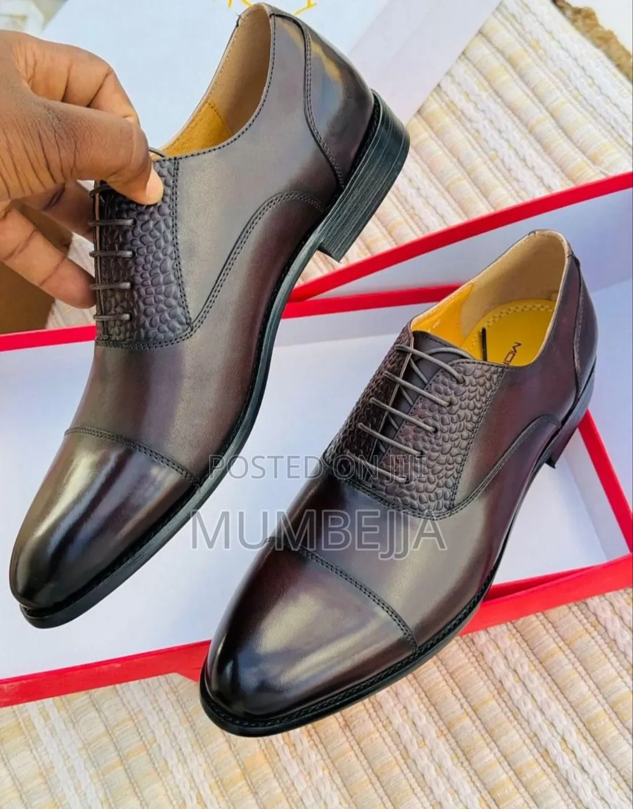 Smooth Dark Brown Leather Shoes