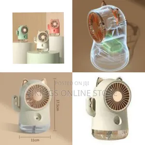 Usb Rechargeable Pussycat Water Ice Mist Spray Fan Misting Silent