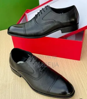 Original Classic Black Leather Lace Up Formal Style Shoes