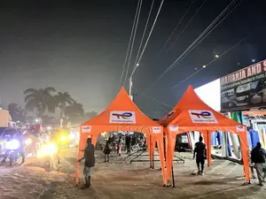 Orange 3m by 3m Tent