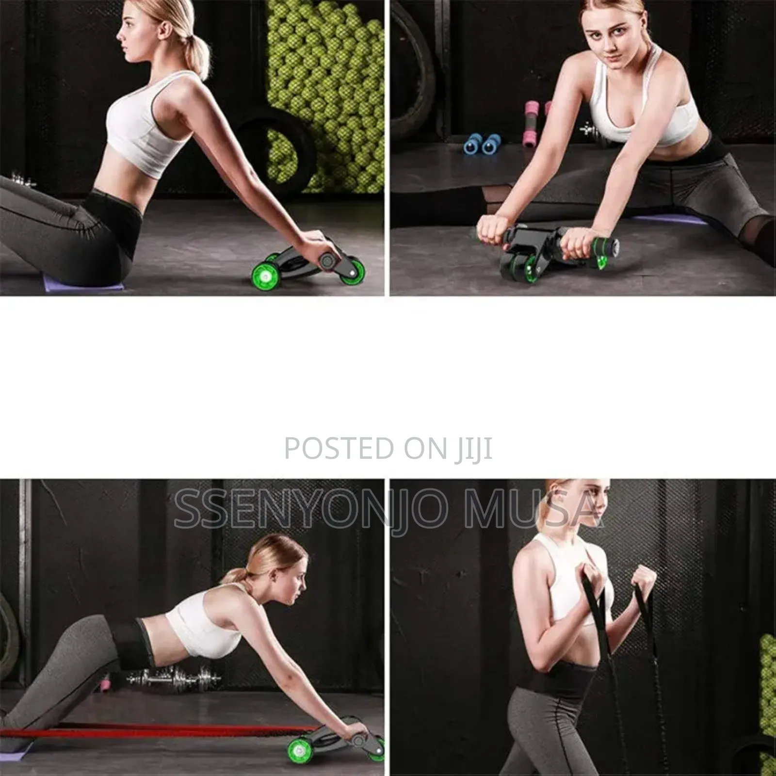 Folding Abdominal Roller Wheel – Automatic Rebound Home Gym Core
