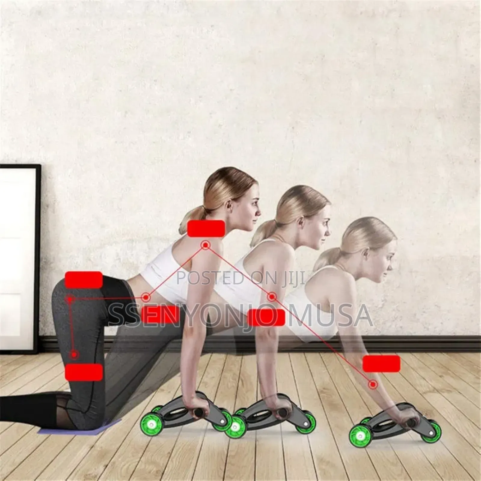 Folding Abdominal Roller Wheel – Automatic Rebound Home Gym Core