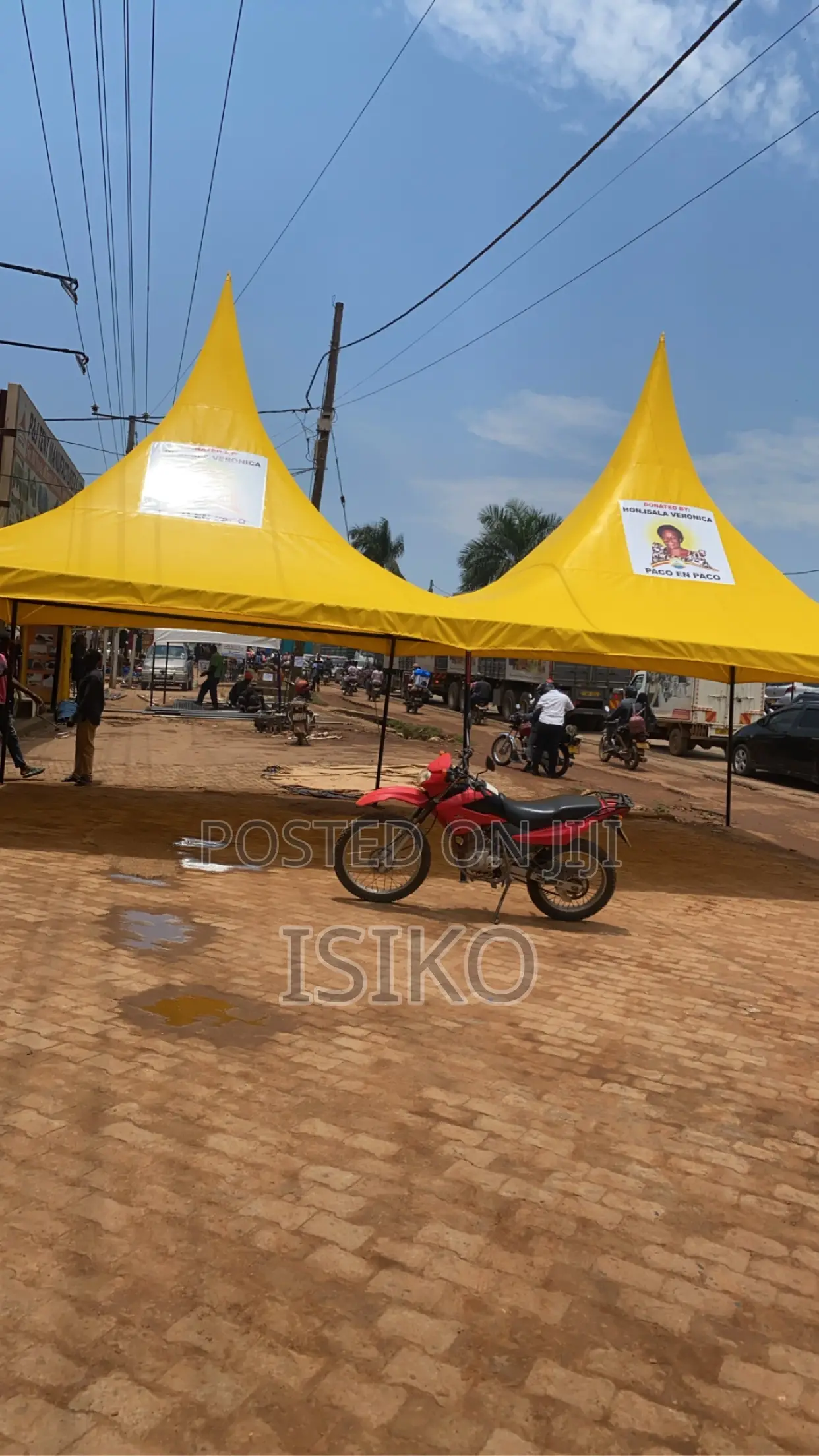 A Yellow Two Peaked Tent