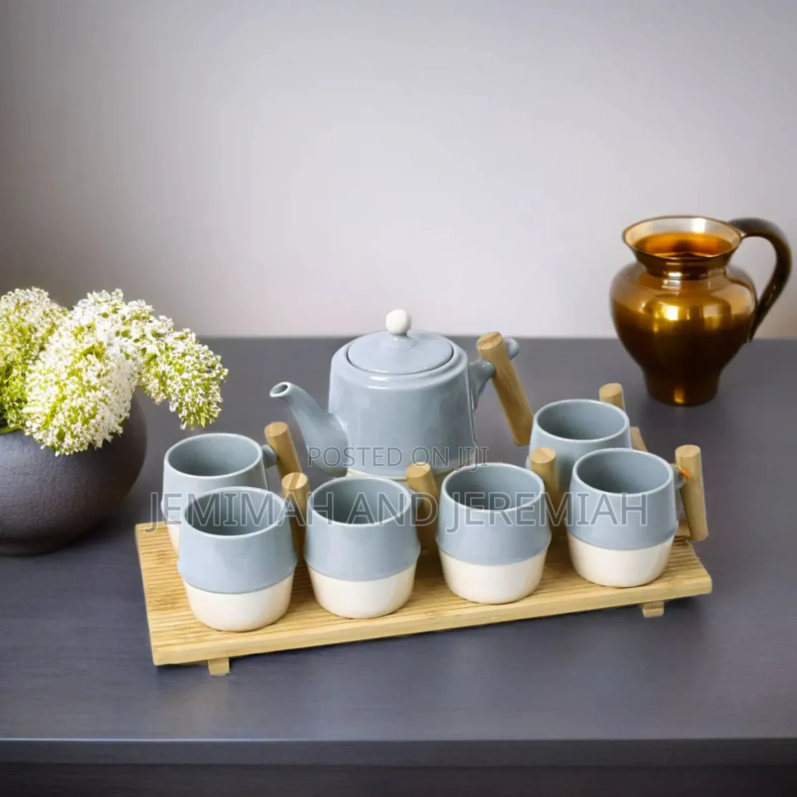 8pc Ceramic Tea Pots
