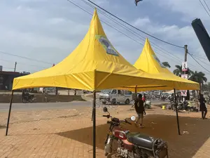Yellowed Dual Peaked Tent