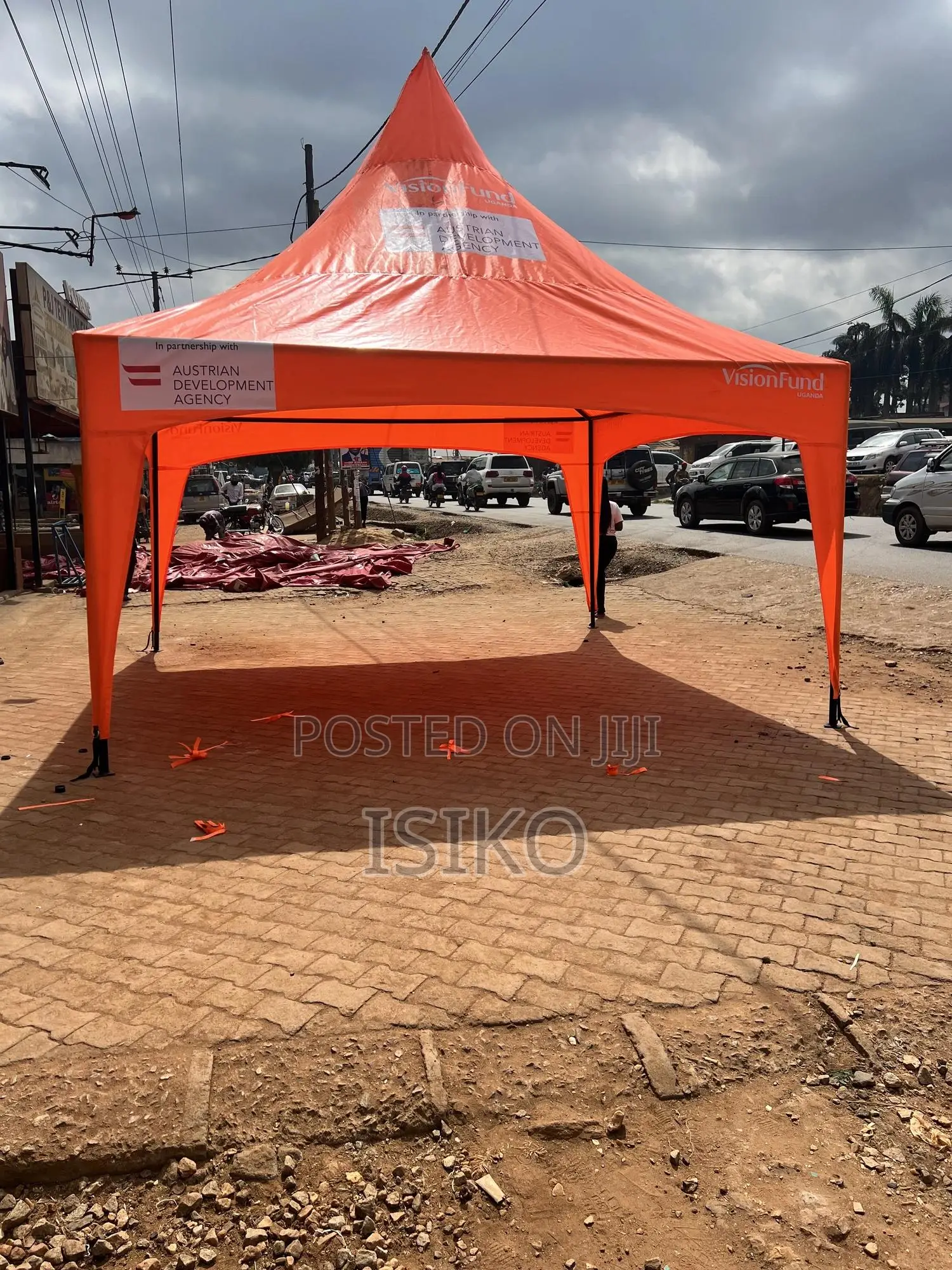 50 Seater Orange Tent of 15 Ft by 15 Ft