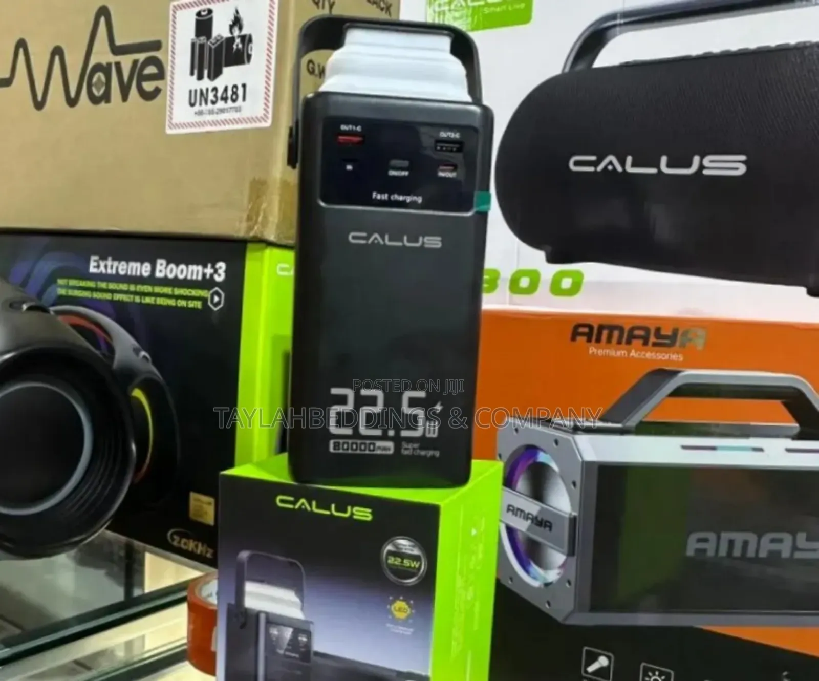 Calus 22.5w 80000mah Capacity Power Bank Multiple Portsbuilt-in Cables