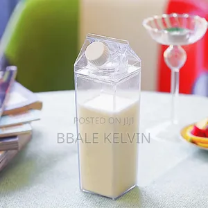 6pcs Plastic Milk Juice Carton Water Bottles