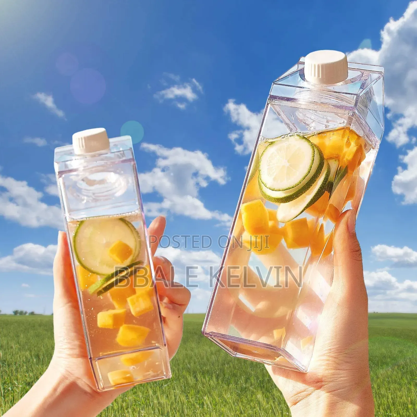 6pcs Plastic Milk Juice Carton Water Bottles
