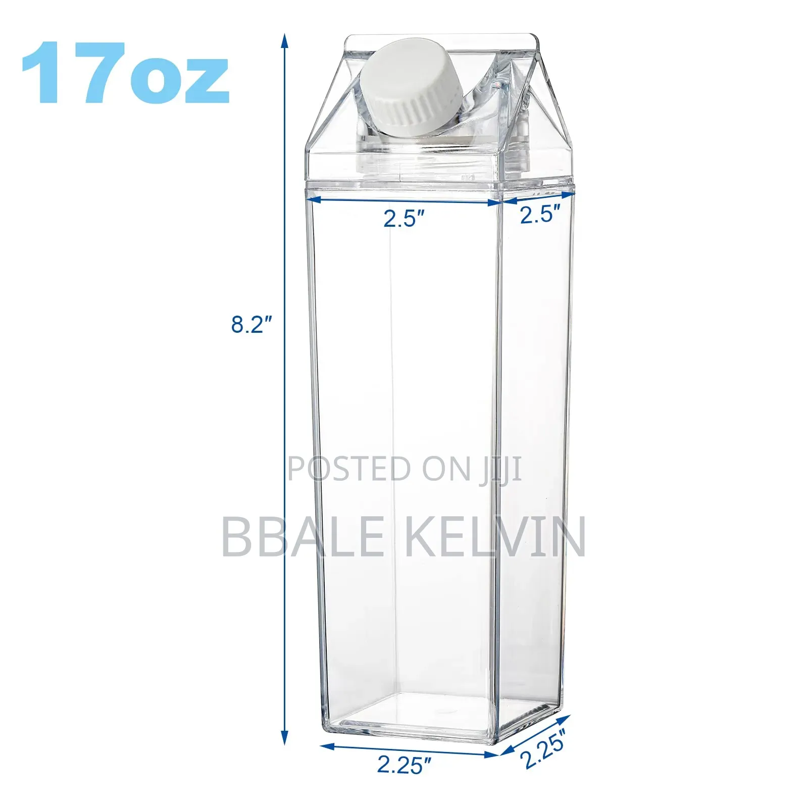 6pcs Plastic Milk Juice Carton Water Bottles