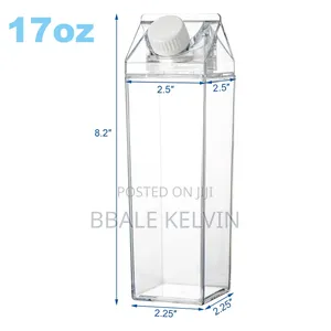 6pcs Plastic Milk Juice Carton Water Bottles