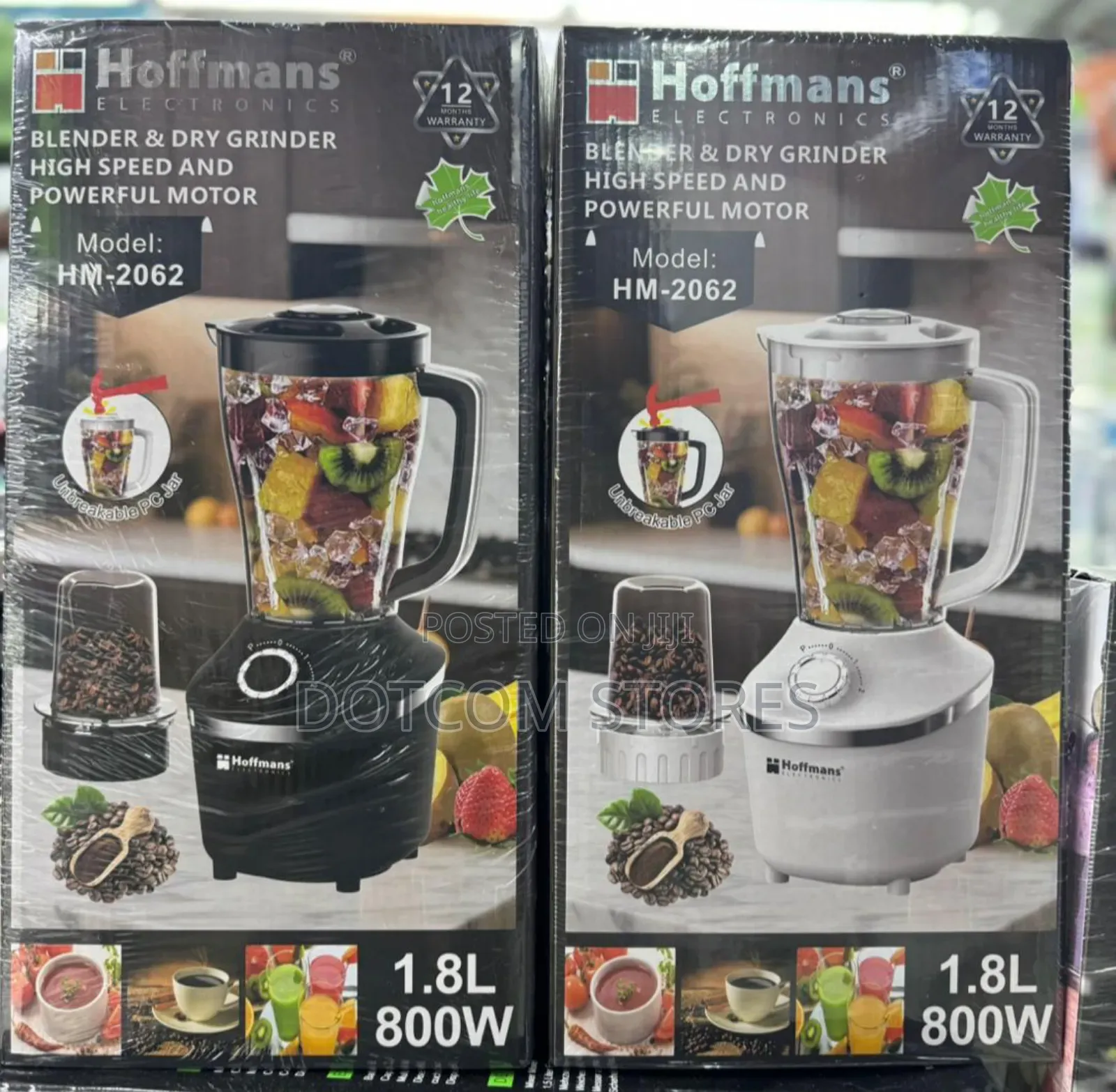 1.8l Hoffmans Hm-2062 Blender and Dry Grinder.