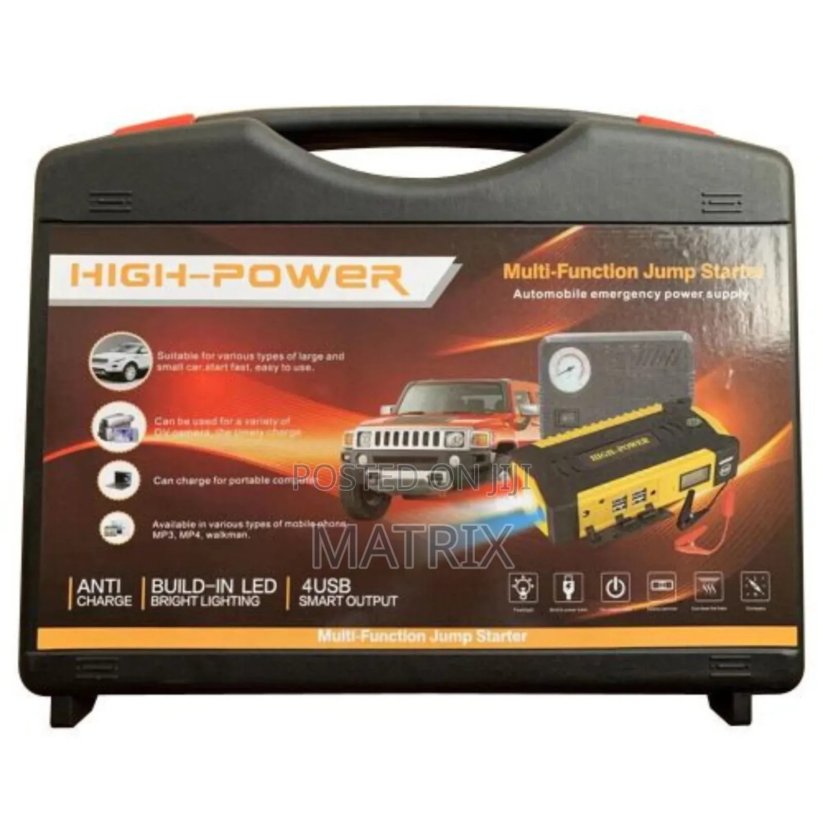 Portable Car Jump Starter Kit and Air Compressor Tyre Inflator