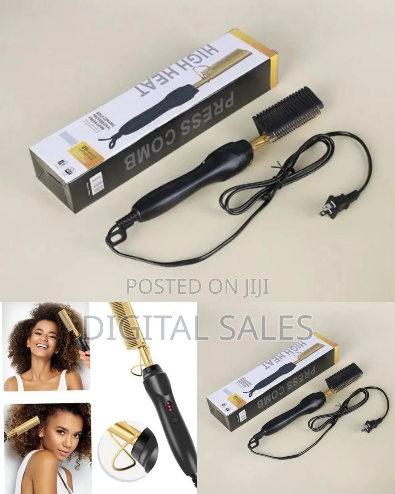 Gold Ceramic Professional Press Comb
