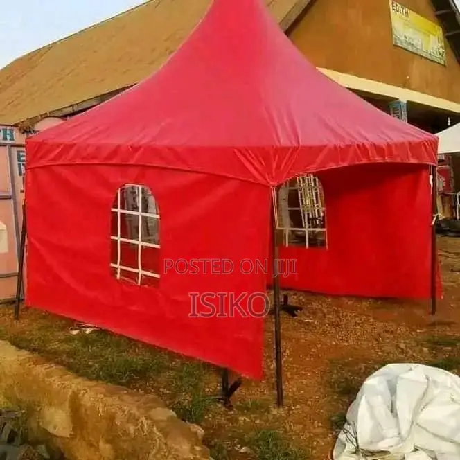 A Red Single Peaked Tent