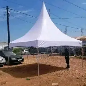 A Single White Peaked Tent