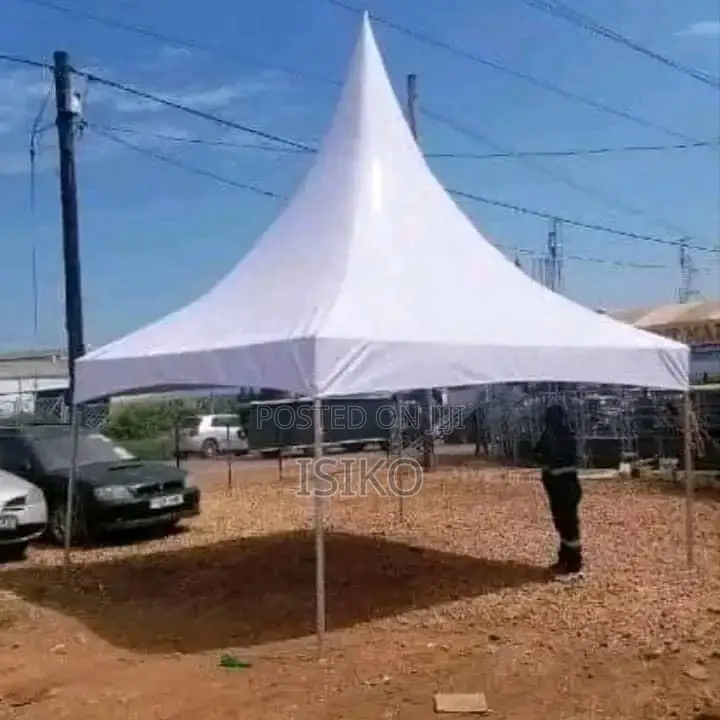 A Single White Peaked Tent