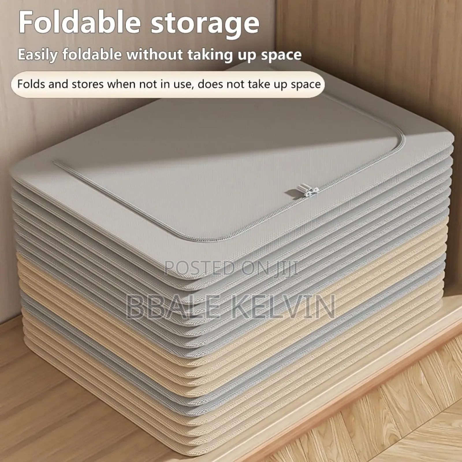 3pcs Clothing Storage Bags 100l, Foldable Bold Solid Steel Frame