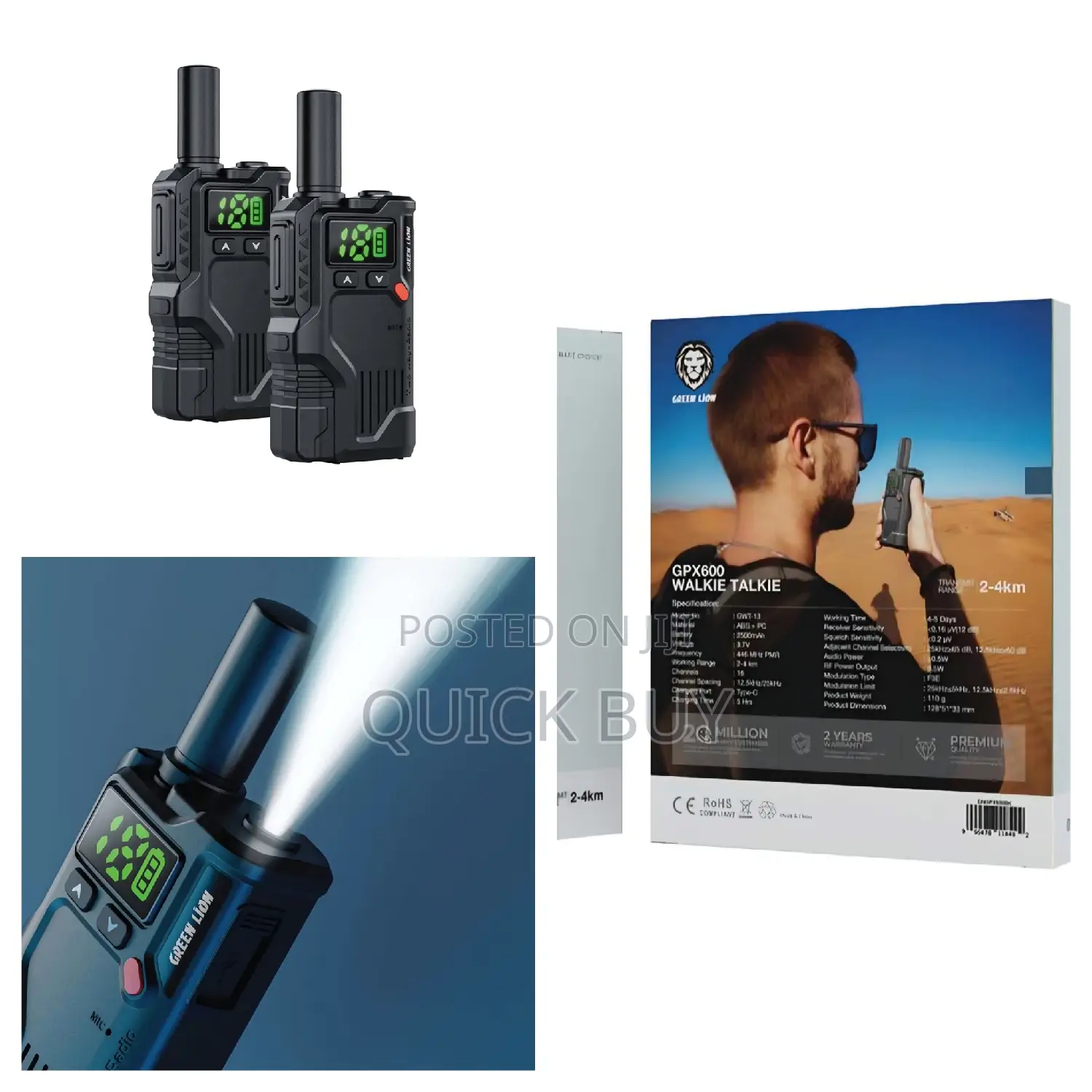Green Lion Gpx600 Walkie Talkie Set.