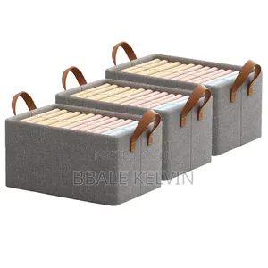 3pcs Wardrobe Clothes Organizer,Foldable Jeans Closet Storage Basket