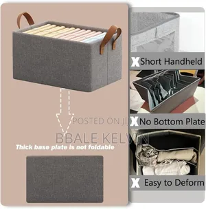 3pcs Wardrobe Clothes Organizer,Foldable Jeans Closet Storage Basket