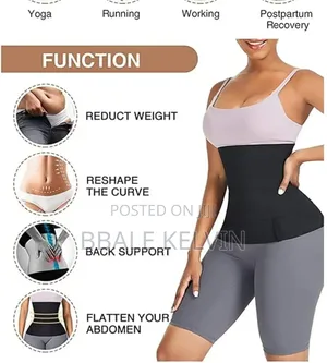 Women Waist Trainer Belt - 3 Meters Black