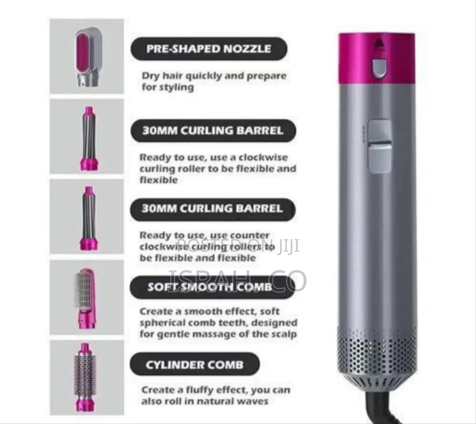 5 in 1 Styling Straightening Curling Hair Comb