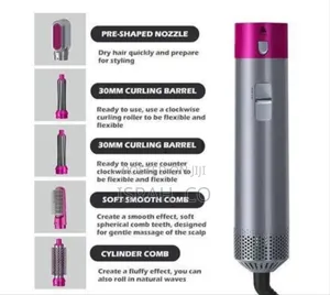 5 in 1 Styling Straightening Curling Hair Comb